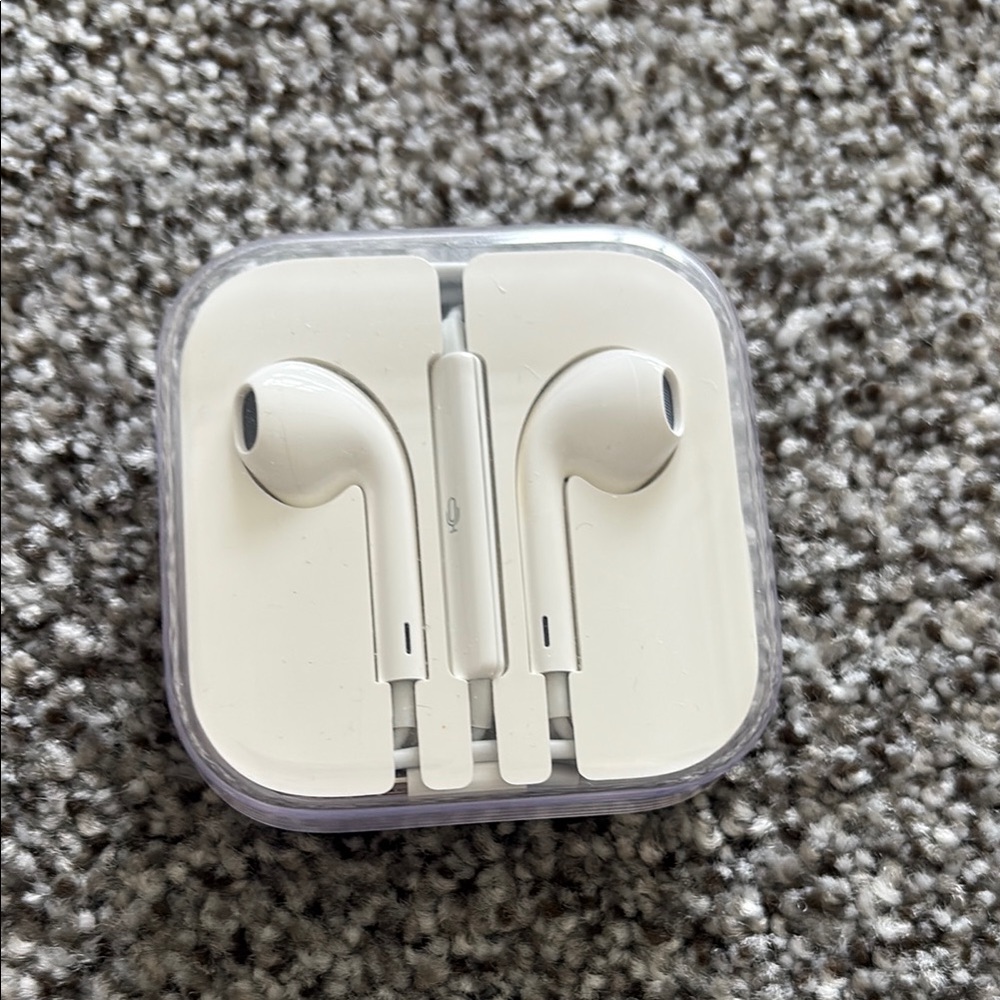 Apple Headphones - White Wired Earbuds with Case